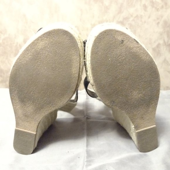 Steve Madden P Wade Black Espadrille Platform Wedge Sandals Size 7M - Picture 8 of 10